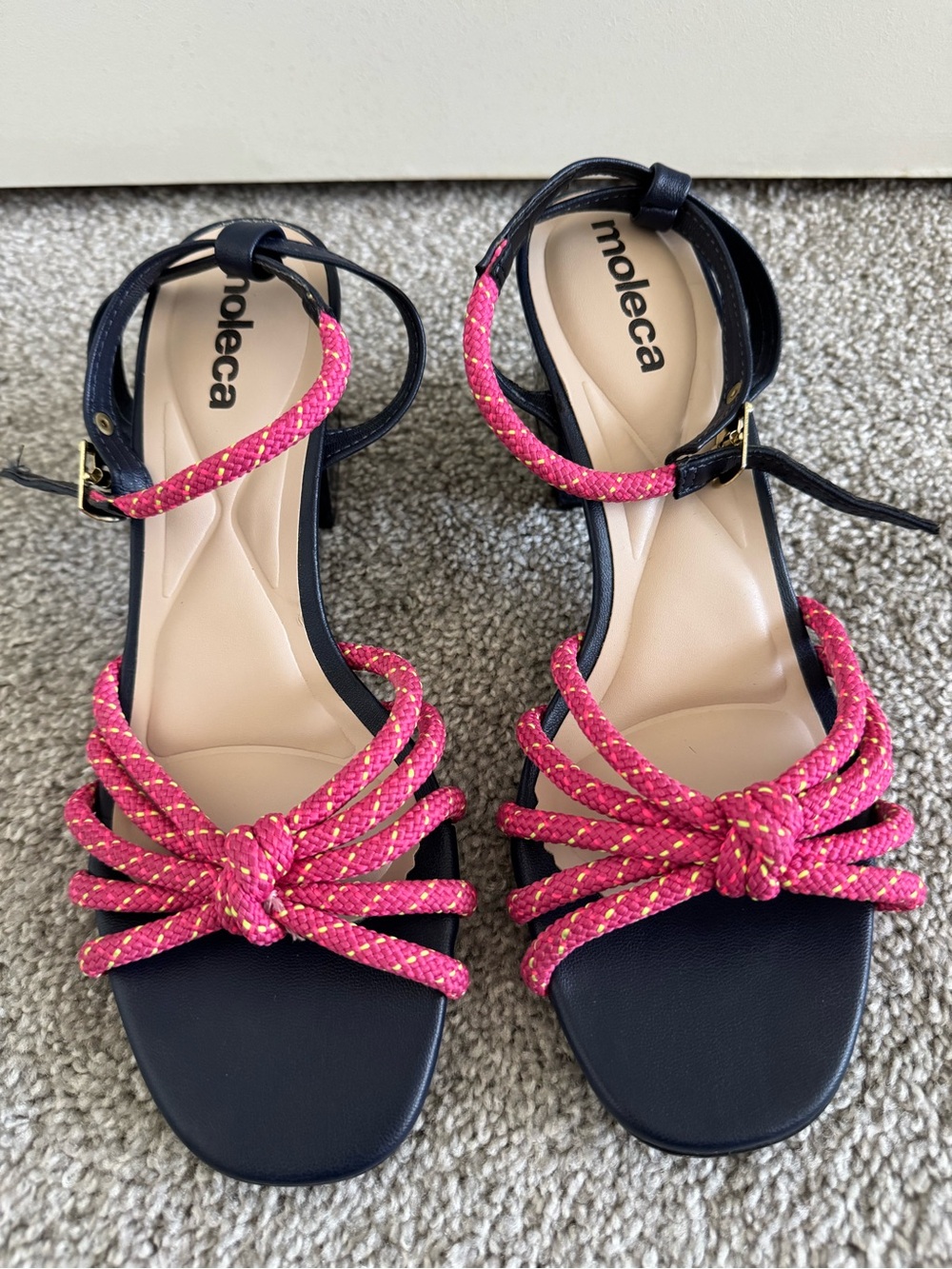 Pink Rope Knot Sandals for Women